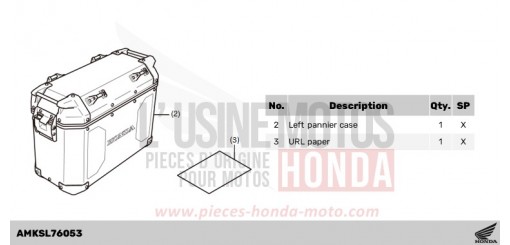 KIT,L PANNIER CASE (AL) CRF1100DP de 2023
